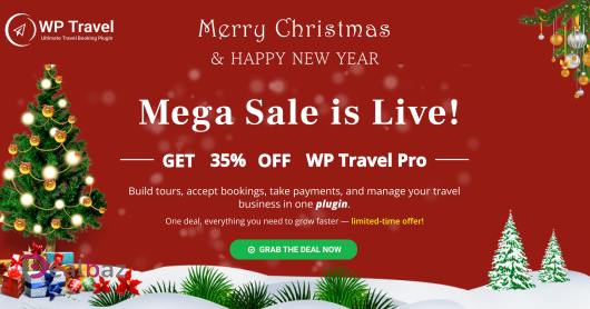 Ultimate Black Friday and Cyber Monday 2025 Deals – Grab Appsbd’s Unbeatable Offers Now! 7 WP Travel Pro - Best Tour Booking Plugin